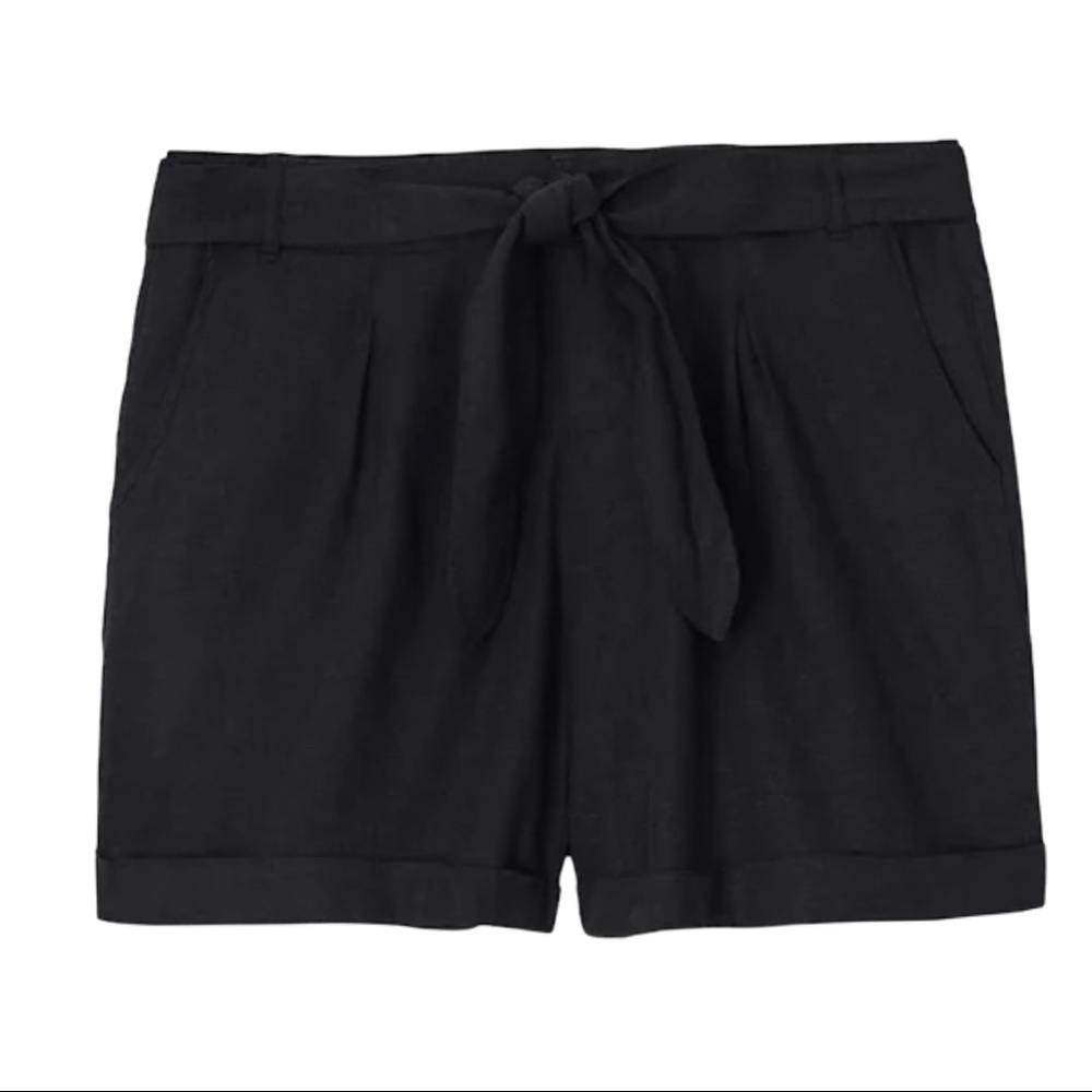 Torrid self tie linen blend shorts